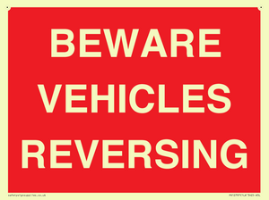 BEWARE VEHICLES REVERSING